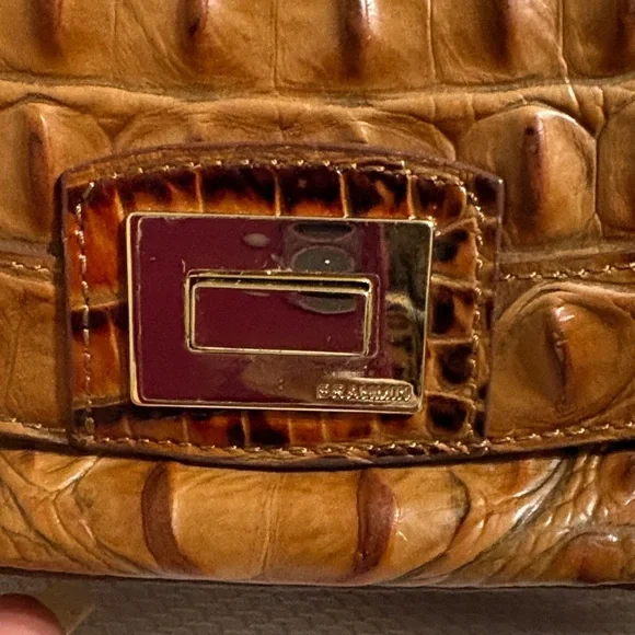 Brahmin Brown Crocodile Embossed Crossbody Bag - Picture 4 of 16